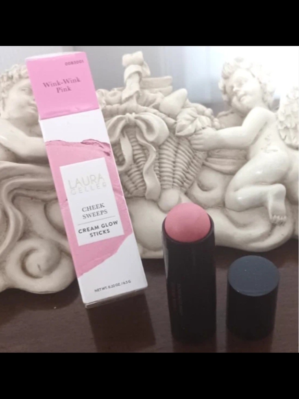 Laura Geller Cheek Sweeps Cream Glow Stick - Wink-Wink Pink